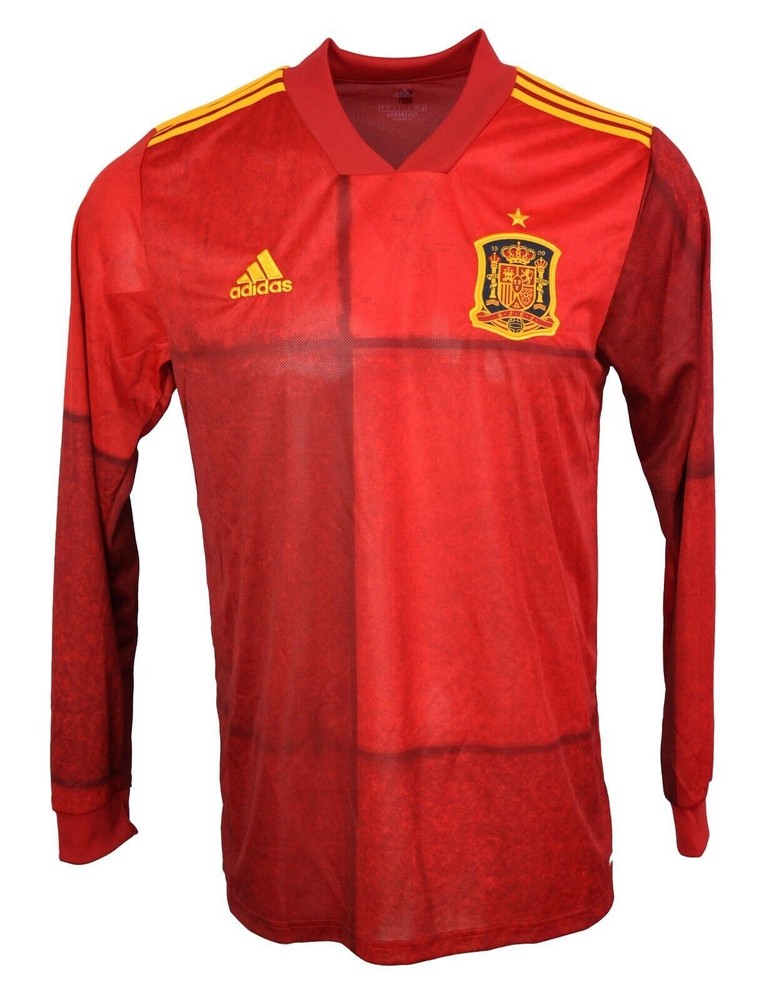 Adidas Spain Soccer Jersey Men's Size L 2020-21 Long Sleeve Espana Futbol