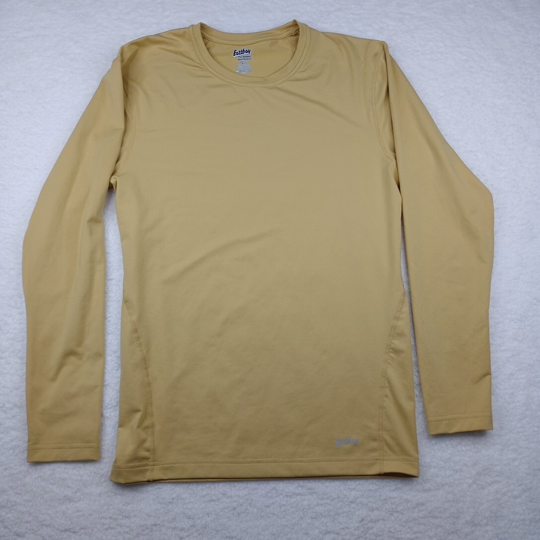 Eastbay Athletic XL Long Sleeve Shirt Gold Pandex Fitted Active Wear gallery