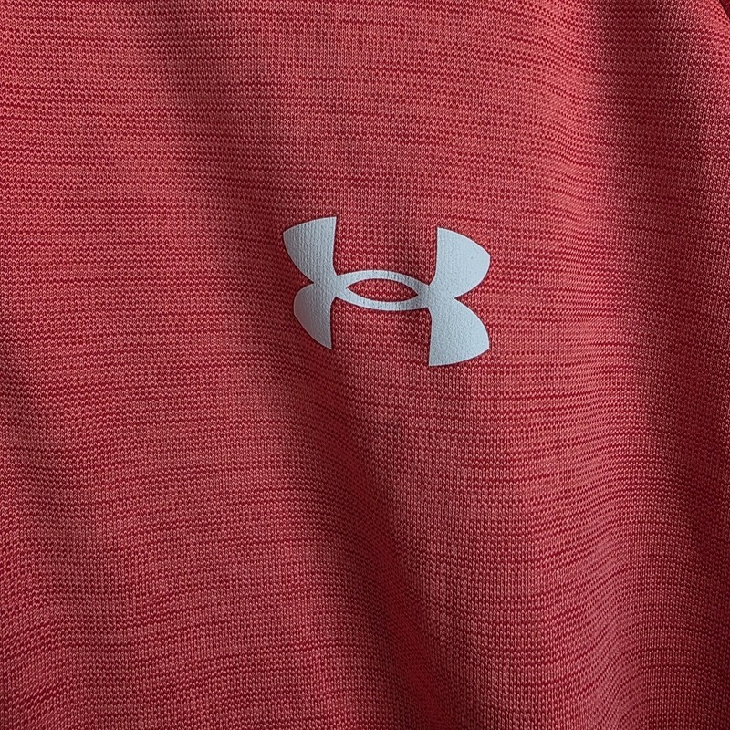 Under Armour Quarter Zip Mens Size Large Salmon Pink Pullover gallery