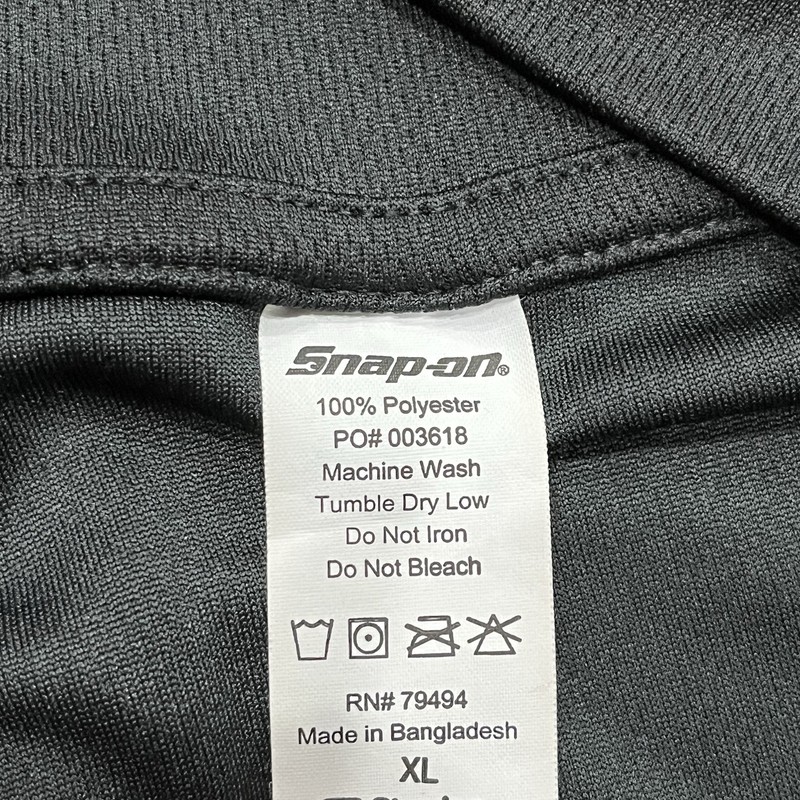 Snap On Tools 1/4 Zip Performance Pullover Long Sleeve Stretch Black Mens XL gallery