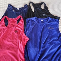 LOT OF 4 Neleus Men’s Tank Tops Size 2X Muscle Workout Racerback Athletic Gym
