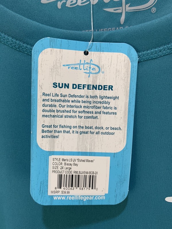 Reel Life L/Sleeve Sun Defender Outdoor Hike Fishing Pullover Shirt XXL 2XL NEW gallery