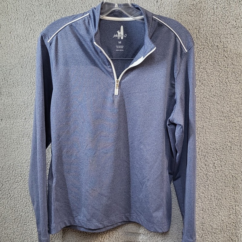 Johnnie O Mens Pullover Sweater Blue S Golf 1/4 Zip Active Links Brewing Logo gallery