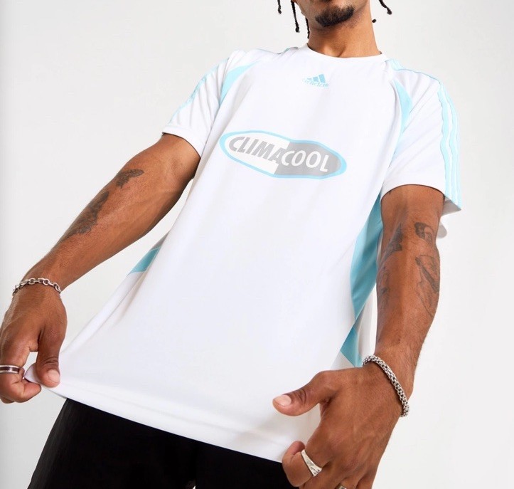 Adidas Men’s Climacool Jersey White / Blue Size Large KA5488 gallery