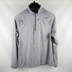 VRST Shirt Mens Medium Gray L/S 1/4 Zip Pullover