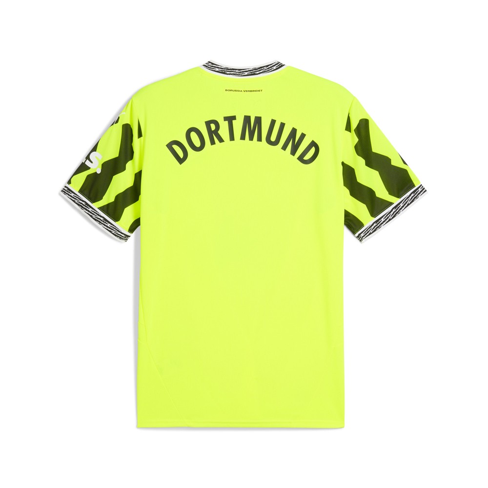PUMA Bvb Anniversary VNeck Short Sleeve Soccer Jersey Mens Green 77535004 gallery