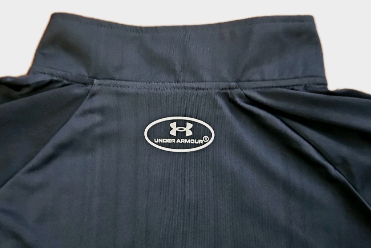 Under Armour Mens Heat Gear Long Sleeve 1/2 Zip Stretch Shirt Navy Large New. gallery