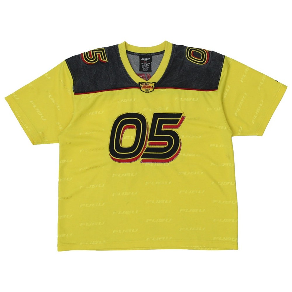 Vintage FUBU 05 Official Champions Jersey YellowBlack Size L Youth