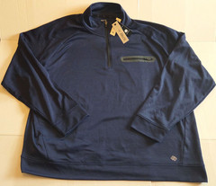 Zelos Mens Performance Quarter Zip Pullover Long Sleeve Navy Blue 3XL Big Tall