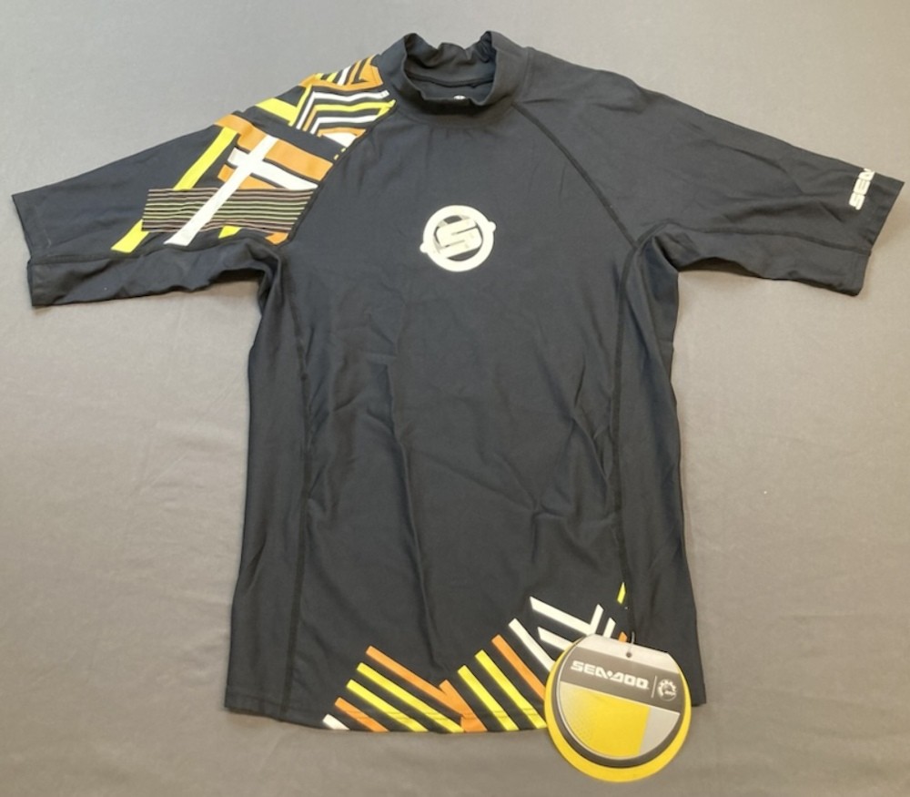 BRP 2864180912 SEA-DOO Men's Vibe SS Rashguard Large BLACK New Genuine gallery