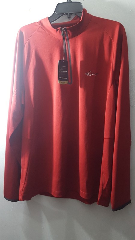 ** New Greg Norman for Tasso Elba Men's Long -Sleeve, Bright Crimson, size L gallery