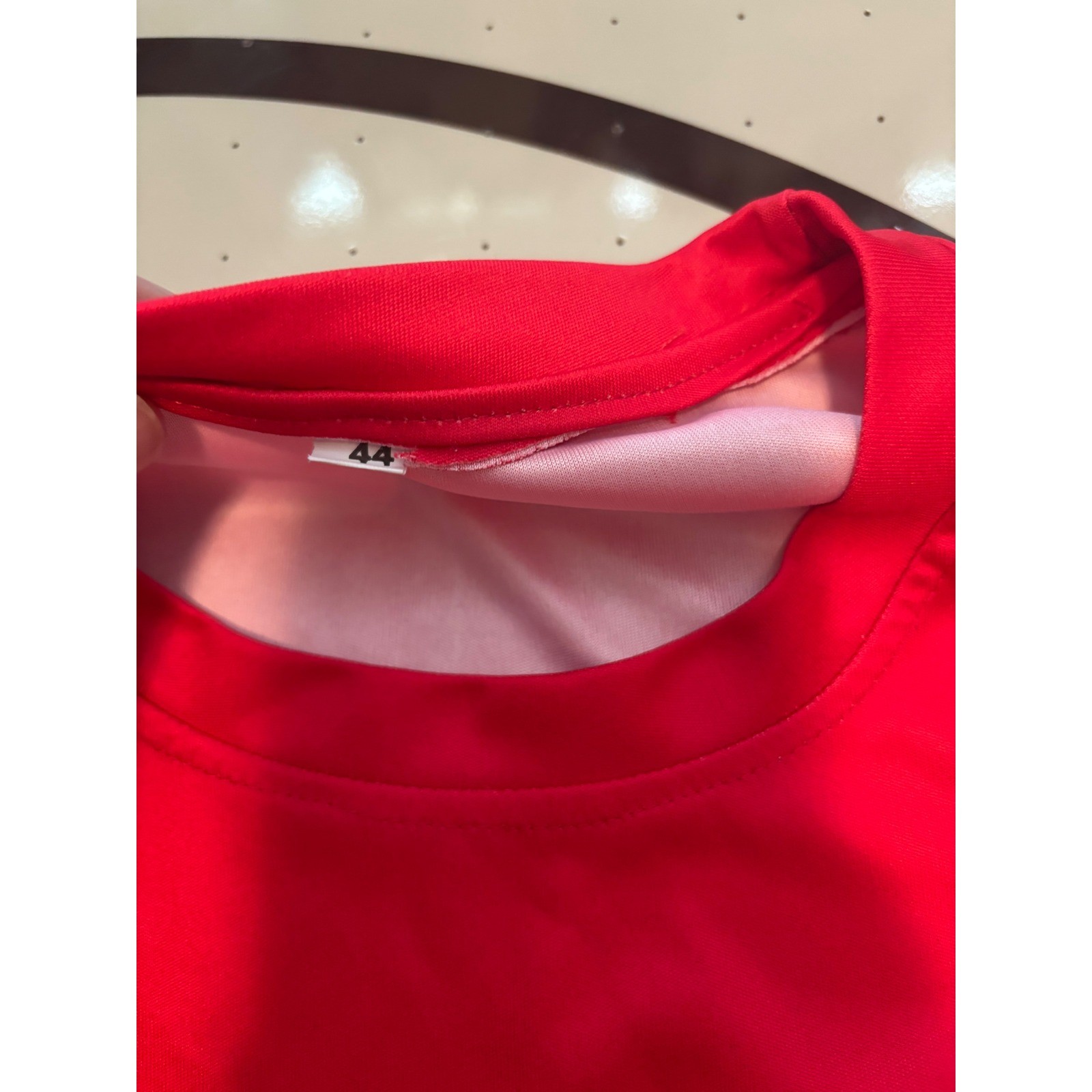 Nike Soccer Jersey Red White Chevron Striped Number 14 Mens Size 44 Large gallery