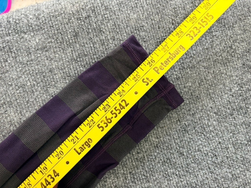 Gray Purple Striped Lululemon Long Sleeve Shirt Men's Thumbholes Size Large gallery