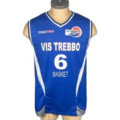 VIS TREBBO Trieste Italian Basketball Series Macron Vintage Tank Top Size M #6 #8