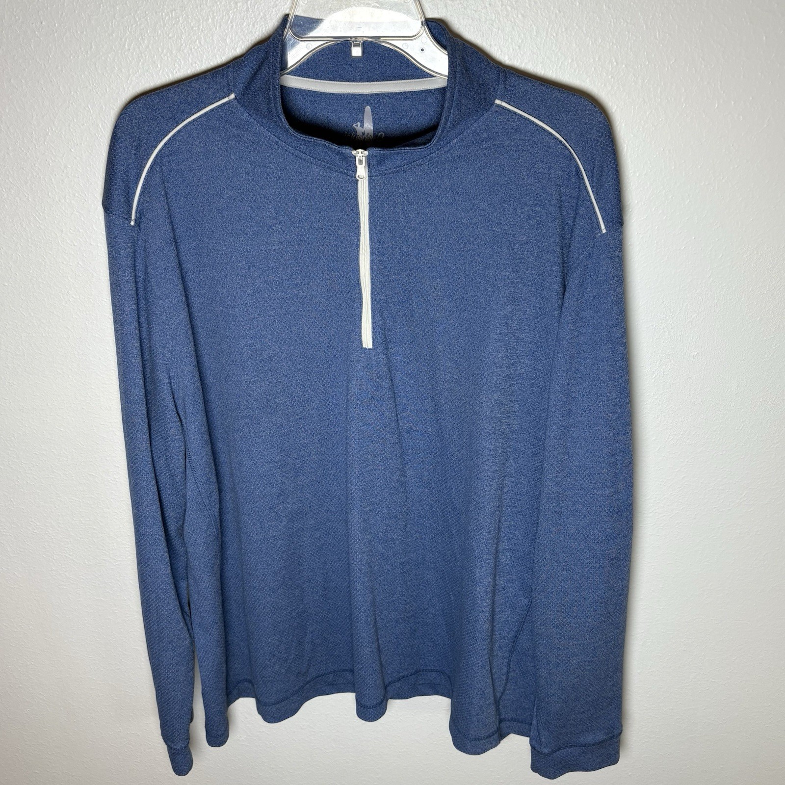 Johnnie-O Wells Performance 1/4 Zip Pullover Lake Blue XXL "Prep-formance" gallery