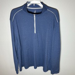 Johnnie-O Wells Performance 1/4 Zip Pullover Lake Blue XXL “Prep-formance”