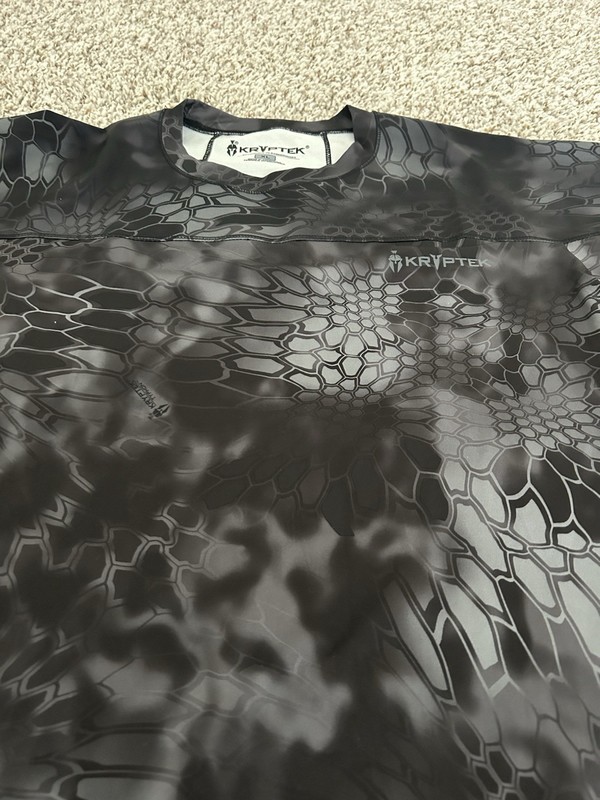 Kryptek Mens Valhalla Camo Performance Short Sleeve Pocket T-Shirt Black Grey XL gallery
