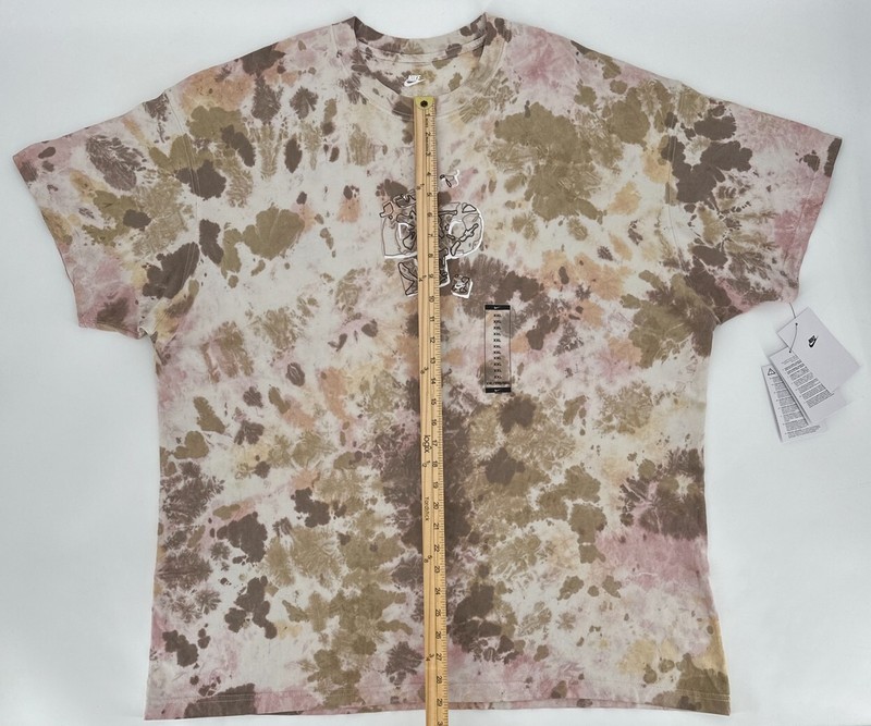 Nike T-Shirt Mens XXL Sportswear Max90 Beige Pink Camo Tie Dye Tee FN1839-601 gallery