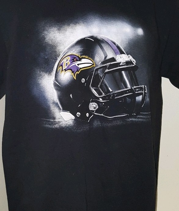Nike Team Apparel Baltimore Ravens Graphic T-Shirt Large L Lg Tee Helmet gallery