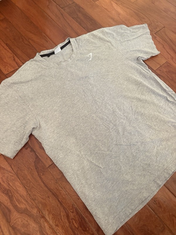 Gymshark T Shirt Mens Large Gray Thick Cotton Crew Neck gallery