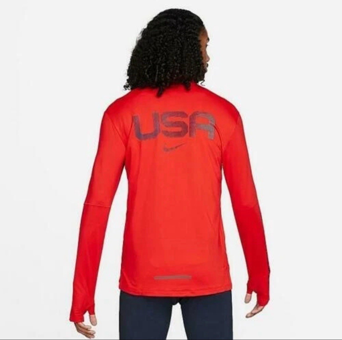 Nike Team USA Olympic Element Half Zip Running Jacket Red M Md Medium CV0412-673 gallery
