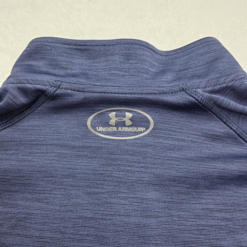 Men's Under Armour 3/4 Pull-Over Size Large Hunter Blue and Black Long Sleeve gallery