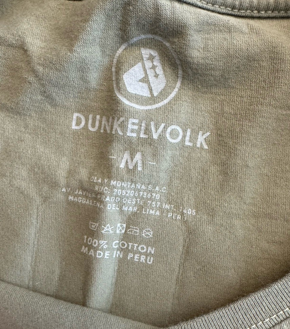 Dunklevolk Positive Vibes Sage Green Mushroom Pima Cotton Tee Shirt Medium gallery