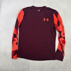 Under Armour Celliant HeatGear Red Long Sleeve Activewear Athletic Shirt Men’s M