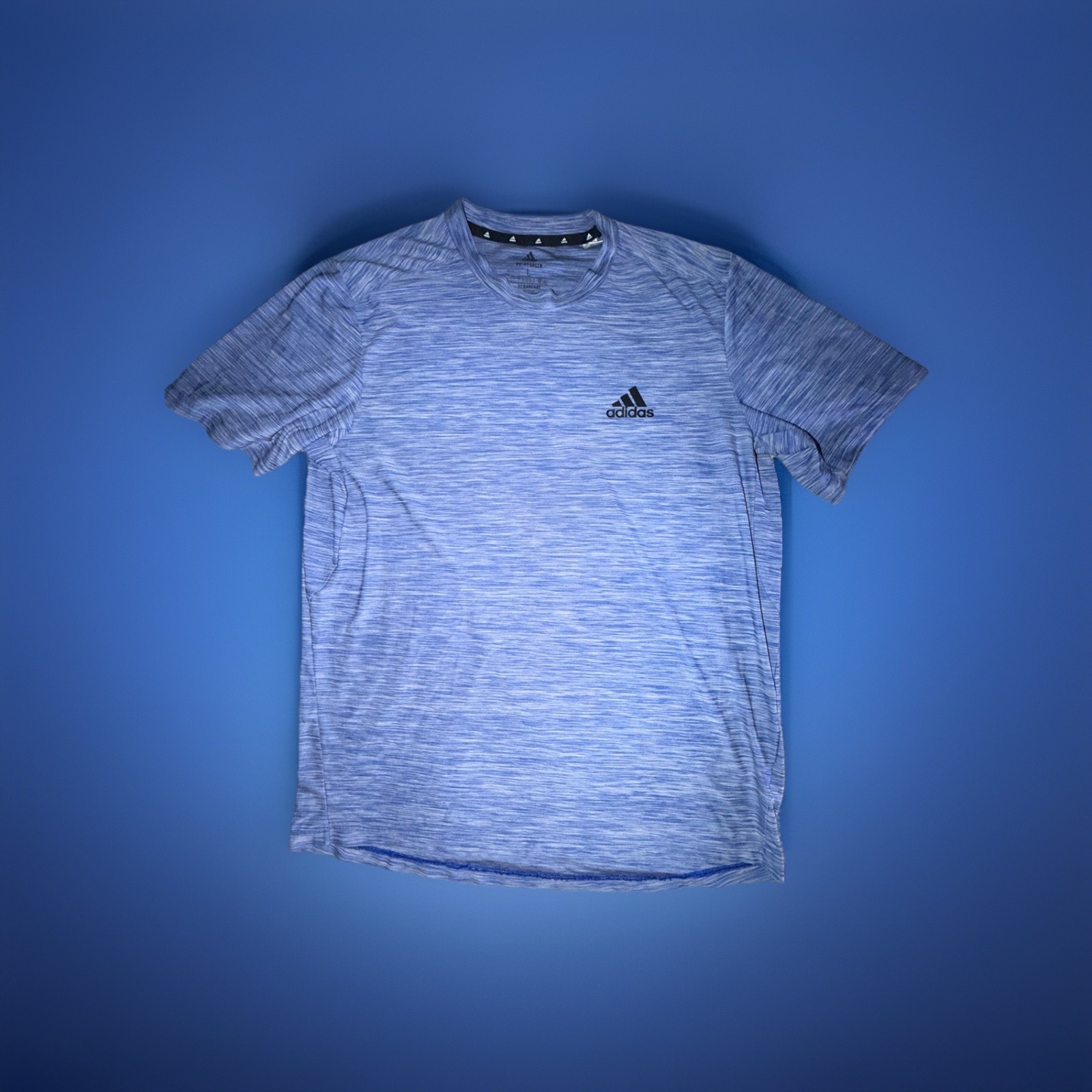 adidas AEROREADY Primegreen Blue Heather Men's Short Sleeve Crew Neck Tee L gallery
