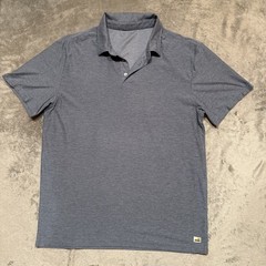 Vuori Shirt Men’s Large Blue Strato Tech Polo Performance Short Sleeve Gym