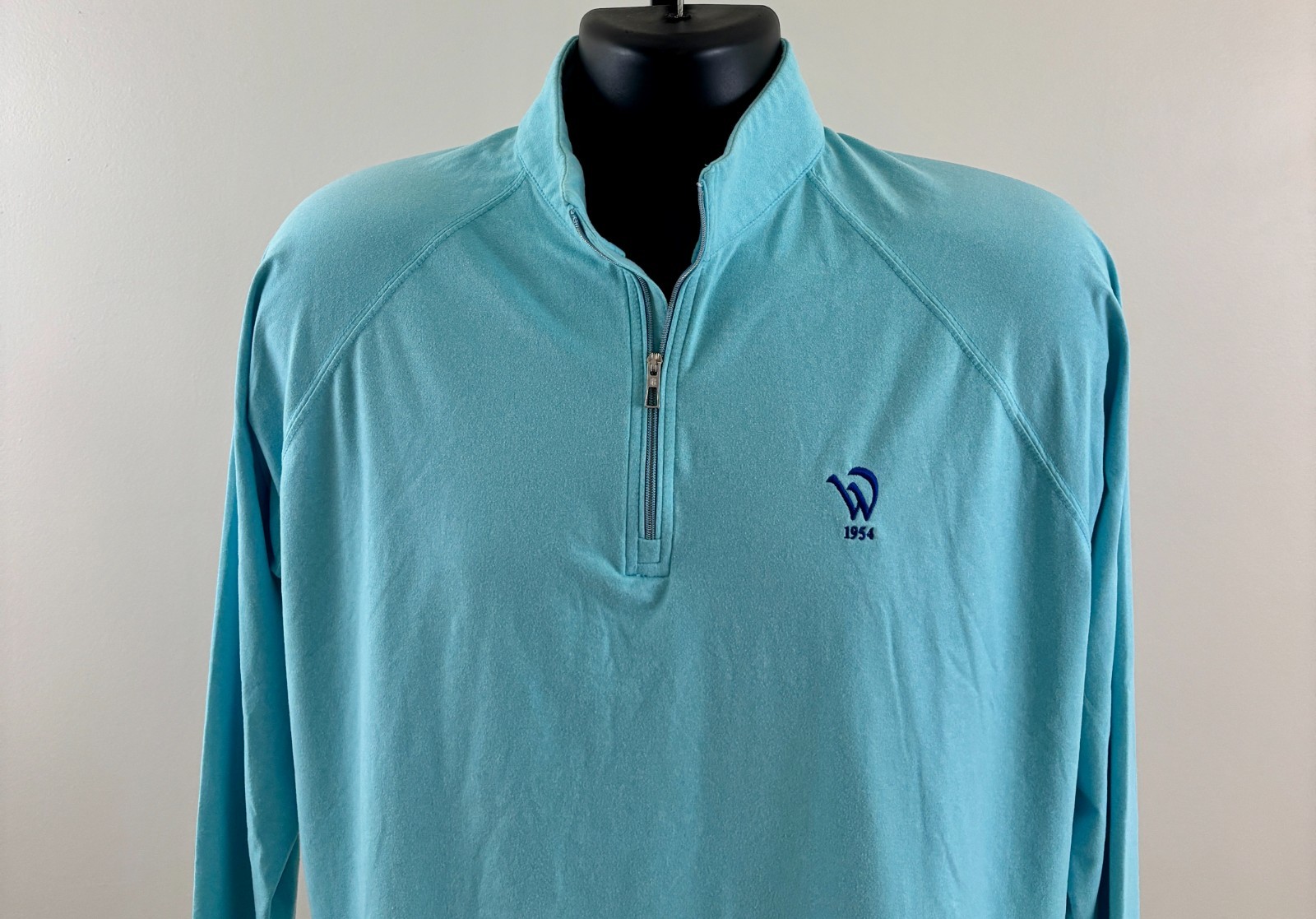 HOLDERNESS & BOURNE WESTLAND Mens Small Bali Blue Logo Tailored Fit L/S Pullover gallery