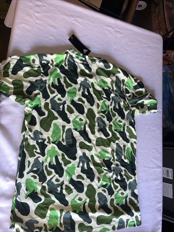 ADIDAS x NERD Pharrell FreeLift Prime Camo T-Shirt Blue Glow/Lucky Blue DH1181 M gallery