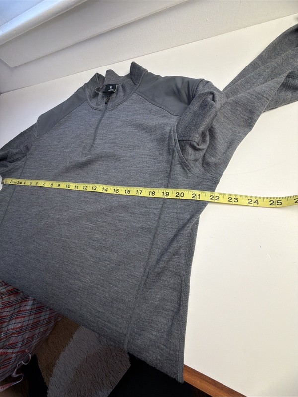 Kuhl Men's Merino Wool Skar 1/4 Zip Lightweight Pullover Sweater Size Large gallery