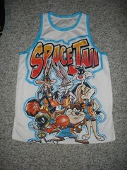 Space Jam Bugs Bunny airbrush Jersey basketball tank top shirt #1