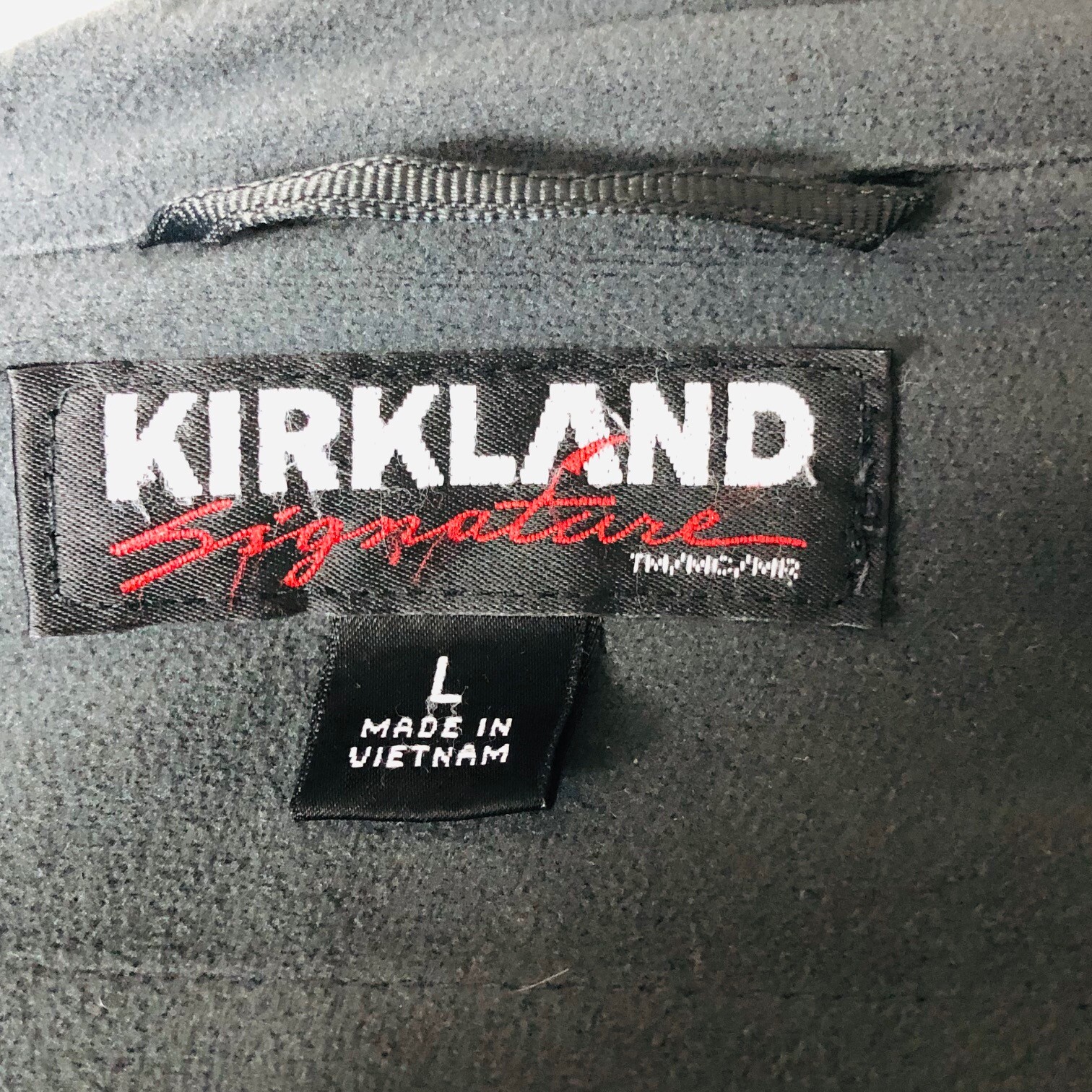 Kirkland Mens L Performance Jacket Black Softshell Brushed Flannel Signature gallery