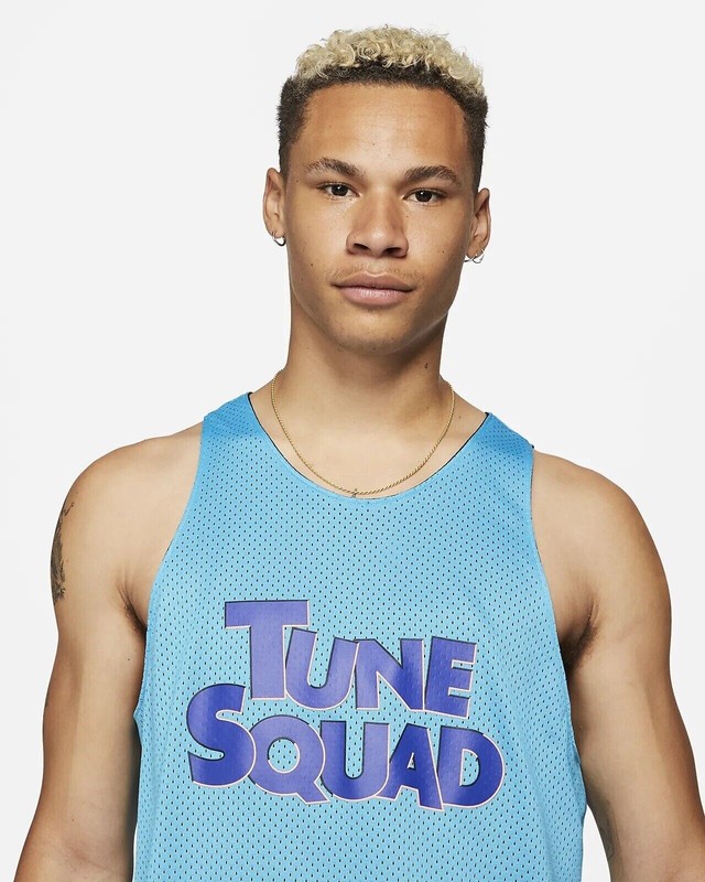 Men’s Large - Nike Space Jam Reversible Basketball Jersey DJ3894-434 Blue/Black gallery