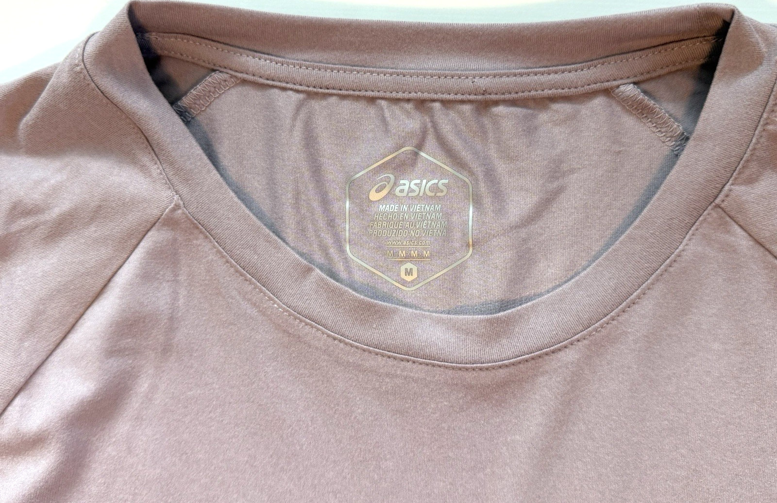 ASICS Men's Knit Raglan HTHRD Core Tee in Adobe Pink Size M NWT $35.00 gallery