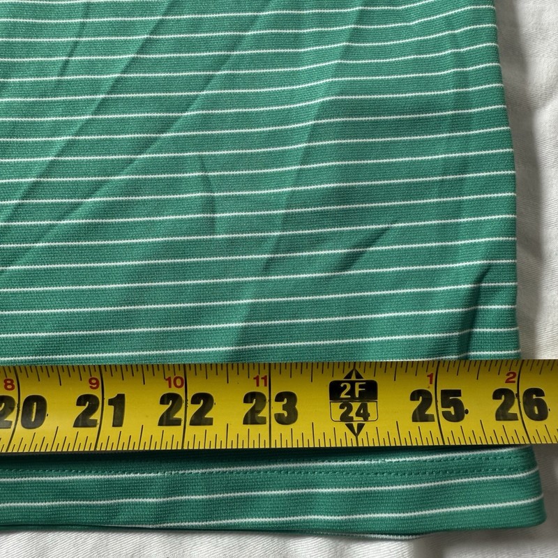 Nike Dri-Fit Men’s Standard Fit Polo Size 2XL Green And White Striped Collard gallery