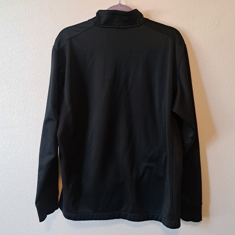 Nike Golf Tour Performance Therma-FIT Mens Large Black Neon Green Quarter Zip gallery