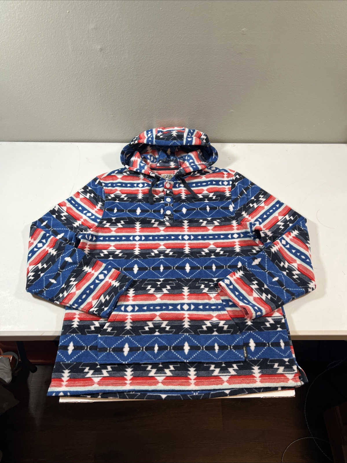Men’s Cinch Long Sleeve 1/4 Button Pullover Sweatshirt Sz M Aztec Southwest gallery
