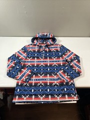 Men’s Cinch Long Sleeve 1/4 Button Pullover Sweatshirt Sz M Aztec Southwest
