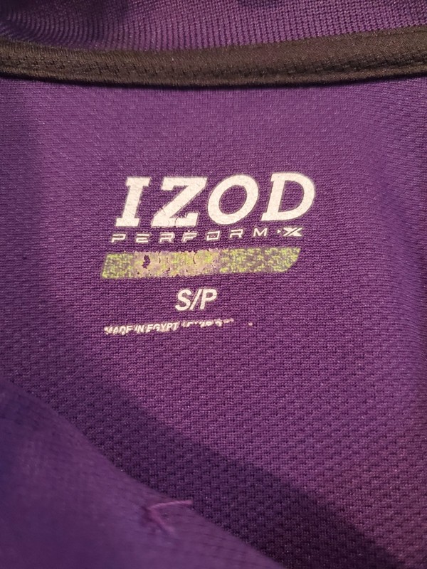 Izod PerformX Men's Small purple Activewear Shirt Long Sleeve button down gallery