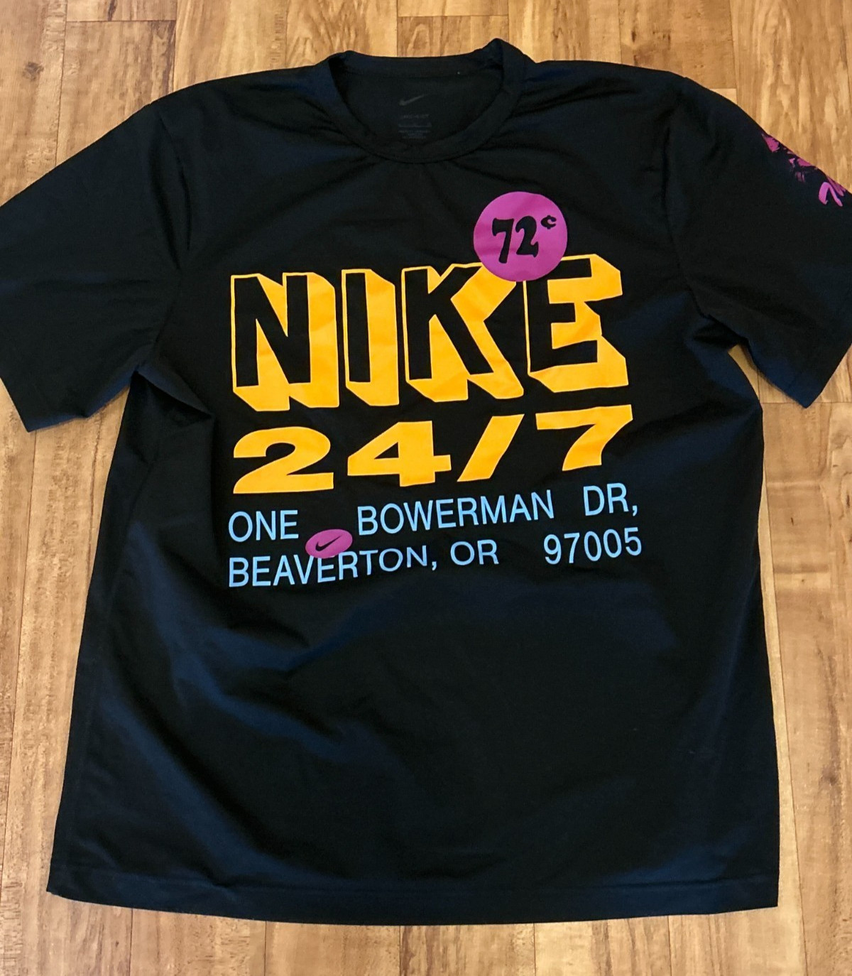 Nike Dri Fit Mens Size Large 24/7 Retro Bodega Cat Beaverton Black T-Shirt gallery