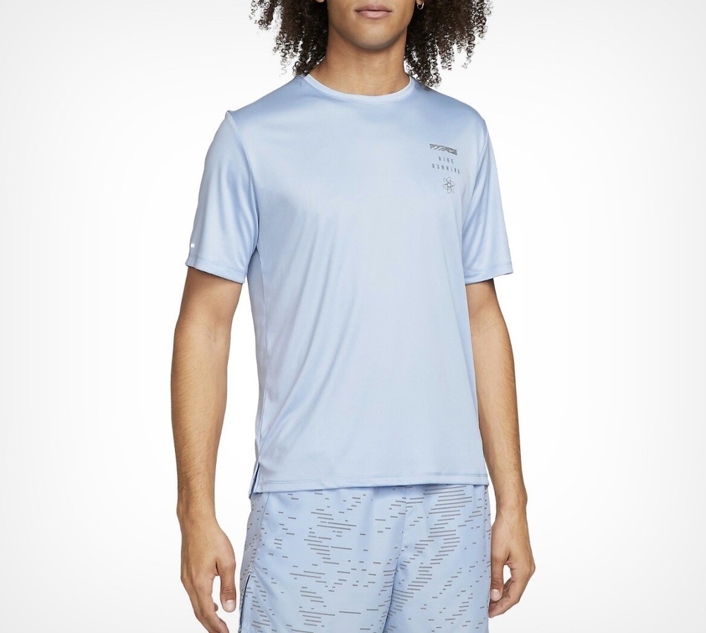 Nike Running DF UV Run Division Miler GX SS Top Blue DM4711 548 Size L