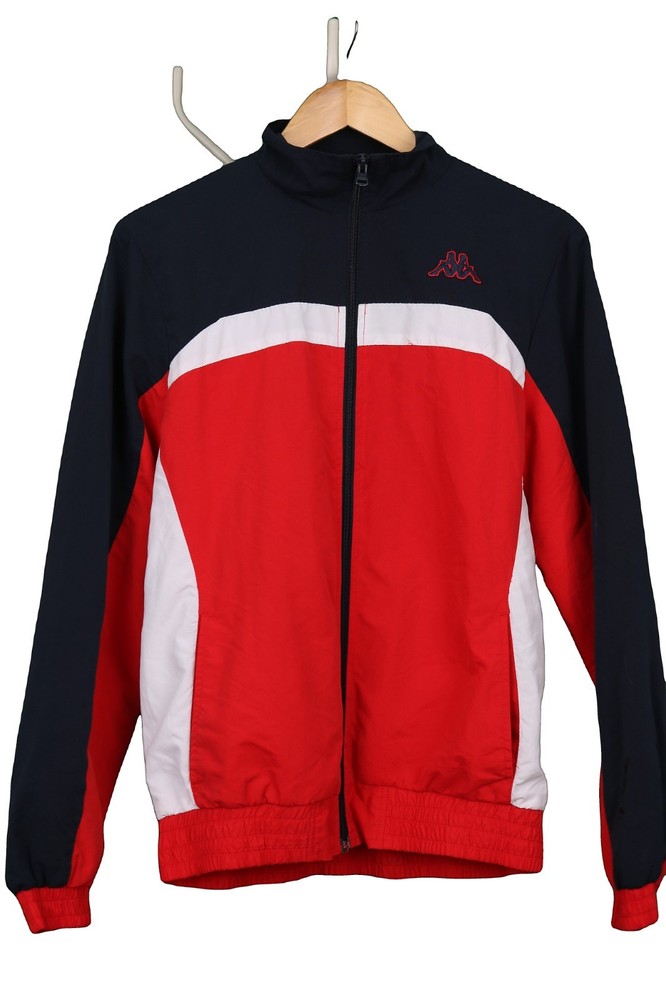 Kappa Track Jacket Red Navy White Full Zip Mens M Sportswear