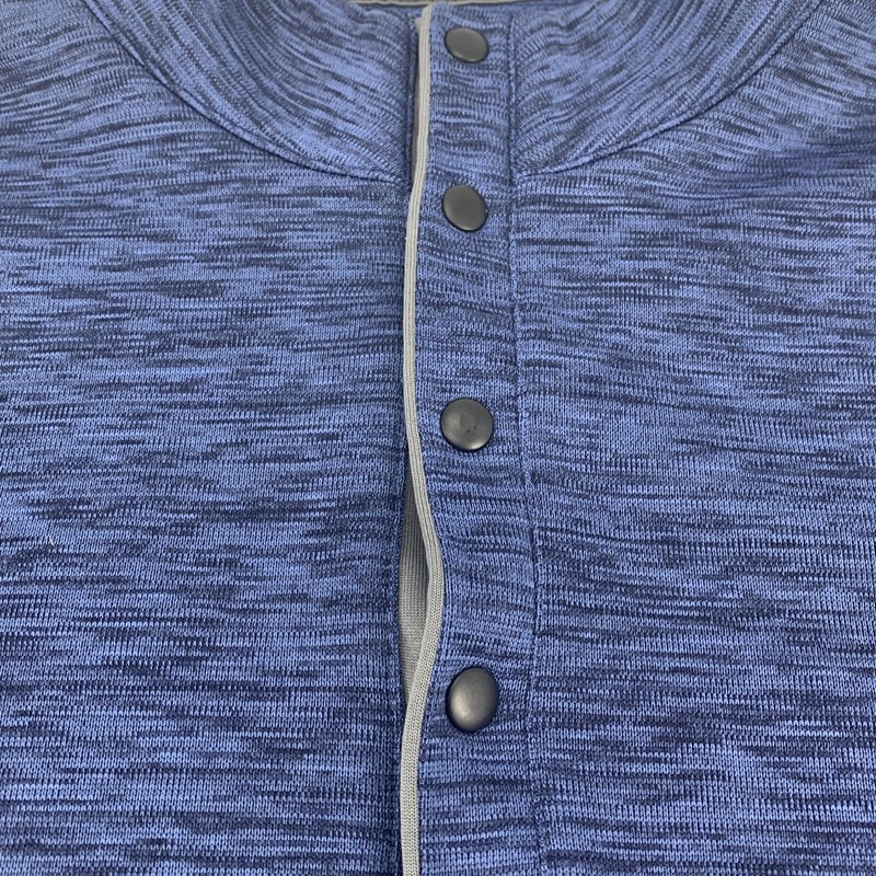 Men's Callaway Long Sleeve Quarter Snap Button Pullover Jacket Blue XXL Golf gallery