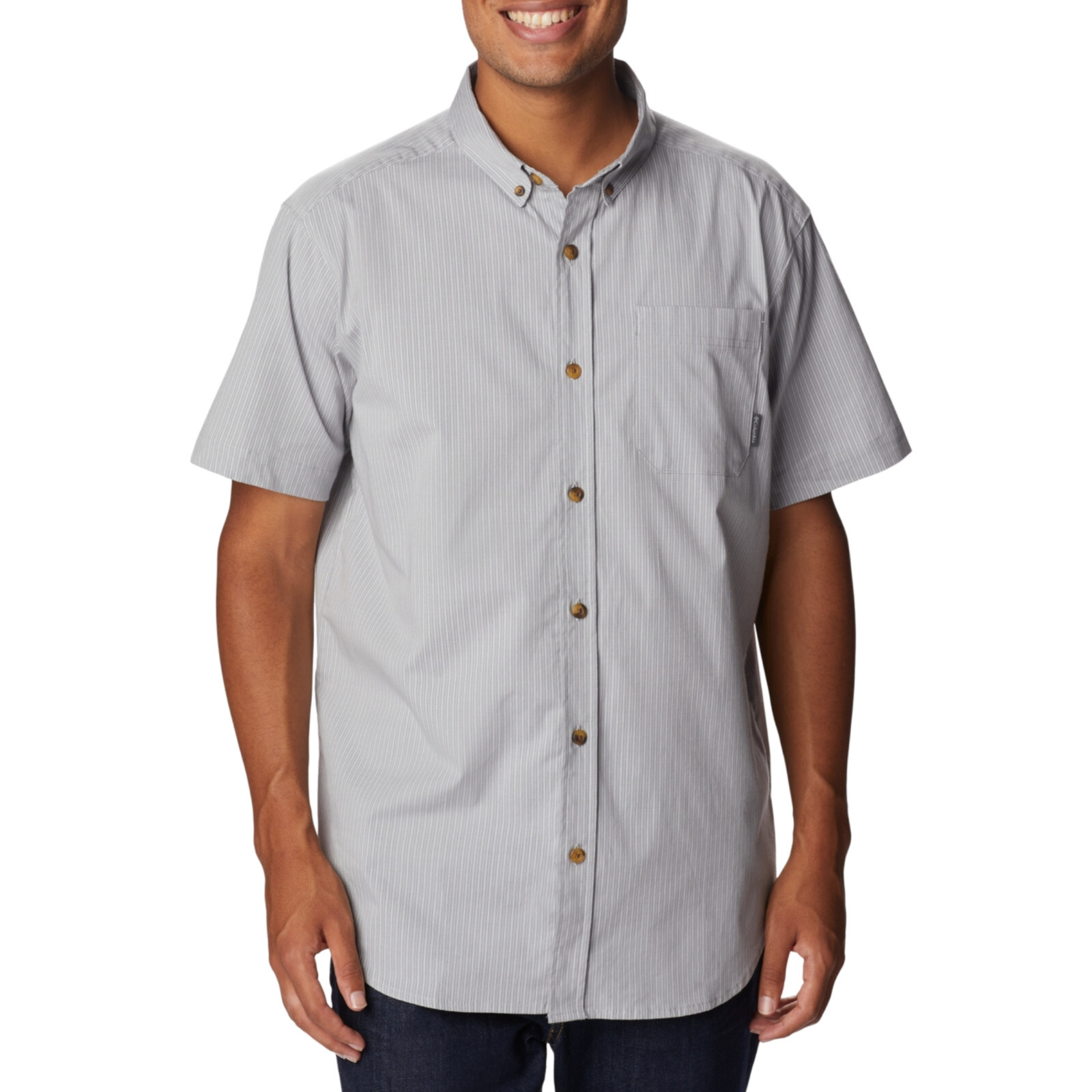 COLUMBIA Rapid Rivers II Short Sleeve Shirt sz S Small Gray gallery