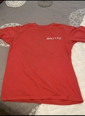 EUC Salt Life Mens Tee Shirt Orange Sz Medium Swordfish Boat Short Sleeves