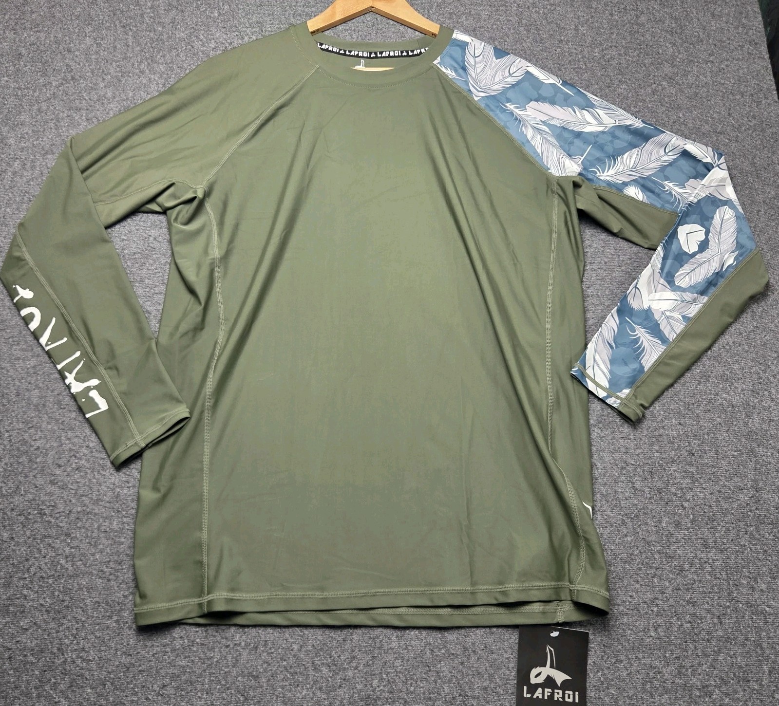 LAFROI Men's Long Sleeve UPF 50+ Moisture Wicking Shirt Size XXXL NWT Green gallery