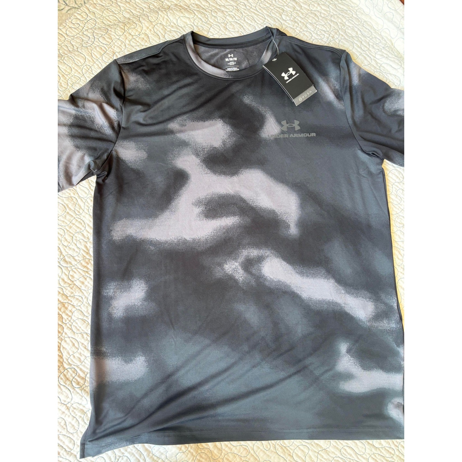 Under Armour Vanish Energy Printed SS Mens Medium Black Grey T-Shirt gallery